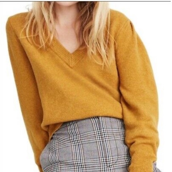 Madewell Double V Long Sleeves Pullover Sweater - Picture 1 of 6